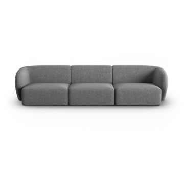 Canapea gri cu tapițerie din chenille 266 cm Paolo – Milo Casa
