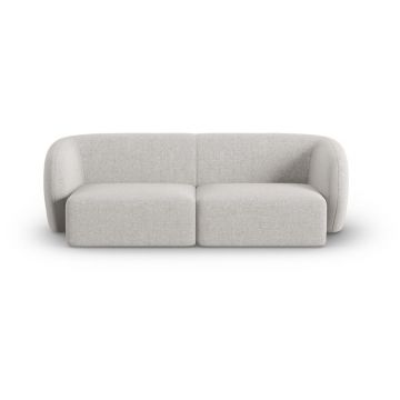 Canapea gri deschis cu tapițerie din chenille 188 cm Paolo – Milo Casa