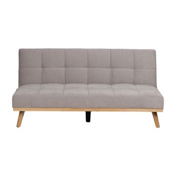 Canapea gri deschis extensibilă cu tapițerie din chenille 178 cm – Ixia