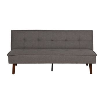 Canapea gri extensibilă cu tapițerie din chenille 181 cm – Ixia