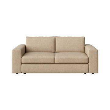 Canapea maro deschis cu tapițerie din catifea 218 cm Baga – Rodier