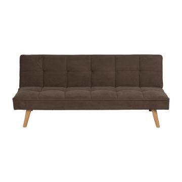 Canapea maro extensibilă cu tapițerie din chenille 175 cm – Ixia