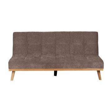 Canapea maro extensibilă cu tapițerie din chenille 178 cm – Ixia
