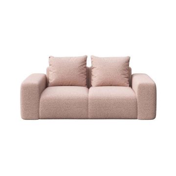 Canapea roz cu tapițerie din țesătură bouclé 212 cm Monce – Rodier