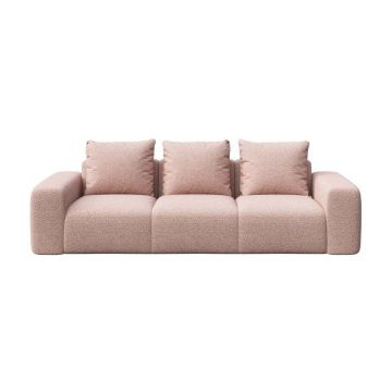 Canapea roz cu tapițerie din țesătură bouclé 287 cm Monce – Rodier