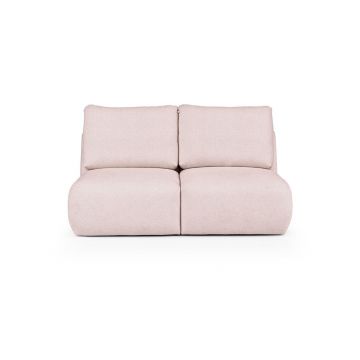 Canapea roz-deschis cu tapițerie din țesătură bouclé 164 cm Mirel – Rodier