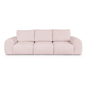 Canapea roz-deschis cu tapițerie din țesătură bouclé 287 cm Mirel – Rodier