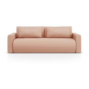Canapea roz extensibilă, cu spațiu de depozitare 238 cm Belfast – Cosmopolitan Design