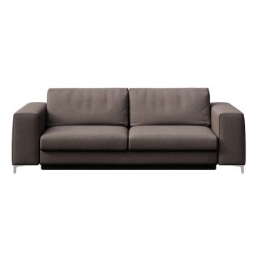 Canapea taupe extensibilă cu tapițerie din catifea 256 cm Rene – Rodier