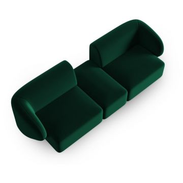 Canapea verde cu tapițerie din catifea 246 cm Paolo – Milo Casa