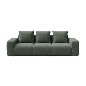 Canapea verde cu tapițerie din țesătură bouclé 287 cm Monce – Rodier