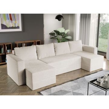 Coltar U Extensibil Alfa plusat aspect lana alba