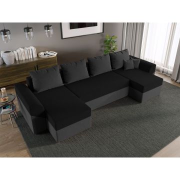 Coltar U Extensibil Cali gri antracit / negru