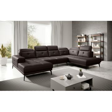 Coltar dreapta 6 locuri ELTAP, RT-66SOF, Bretan, 350x205x107 cm, lemn/poliester, maro inchis