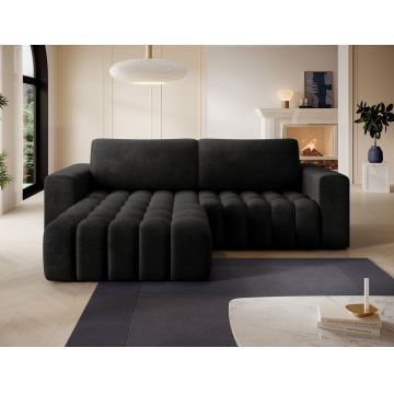 Coltar extensibil stanga 4 locuri ELTAP, Bon-16, Bonett, 250x175x92 cm, lemn/poliester, gri inchis