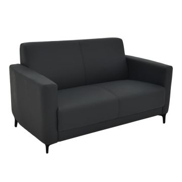 Canapea 2 locuri Sidica I, Pako World, Negru, 135x78x83 cm