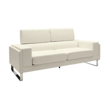 Canapea 3 locuri Shea pakoworld PU ivoir-inox 198x80x87cm