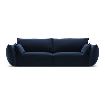 Canapea albastru-închis cu tapițerie din catifea 208 cm Vanda – Mazzini Sofas