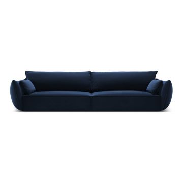 Canapea albastru-închis cu tapițerie din catifea 248 cm Vanda – Mazzini Sofas