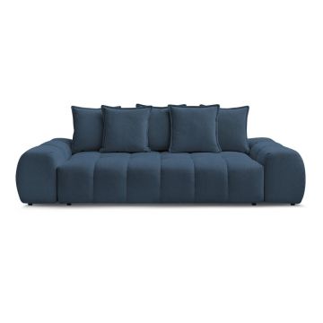 Canapea albastru-închis cu tapițerie din chenille 278 cm Everest – Bobochic Paris