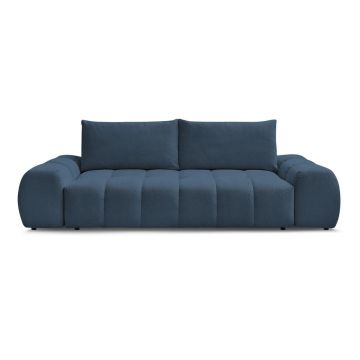 Canapea albastru-închis cu tapițerie din chenille 278 cm Everest – Bobochic Paris