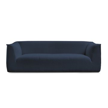 Canapea albastru-închis cu tapițerie din țesătură bouclé 242 cm Giorgia – Bobochic Paris