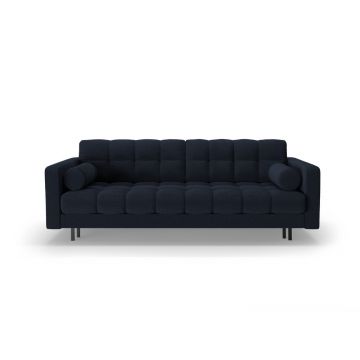 Canapea albastru-închis extensibilă, cu spațiu de depozitare cu tapițerie din țesătură bouclé 222 cm Bali – Cosmopolitan Design