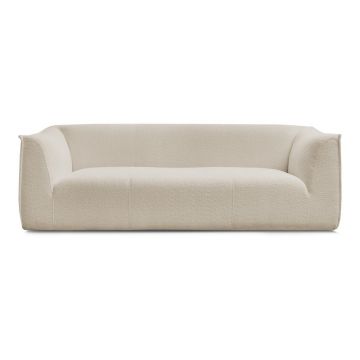 Canapea bej cu tapițerie din țesătură bouclé 242 cm Giorgia – Bobochic Paris