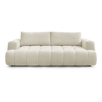 Canapea bej extensibilă/cu spațiu de depozitare 251 cm Fuji – Bobochic Paris