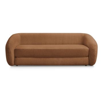 Canapea cărămizie extensibilă cu tapițerie din chenille 228 cm Neyo – Bobochic Paris