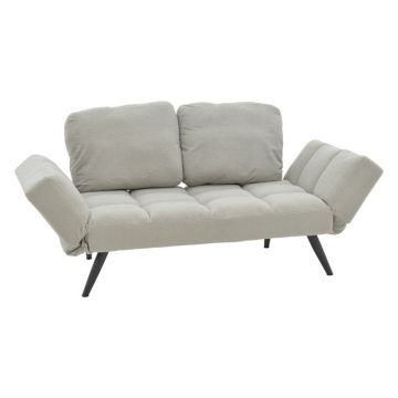 Canapea de 3 locuri, Pako World, Jackie, Gri-Negru, 190x78x75 cm