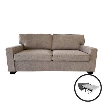 Canapea extensibila 2 locuri Polaris, Pako World, Bej, 181x91x83 cm