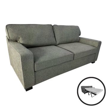 Canapea extensibila 2 locuri Polaris, Pako World, Kaki, 181x91x83 cm