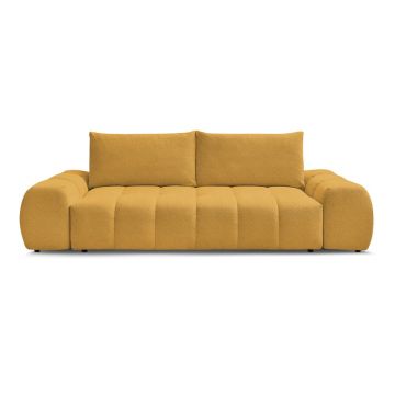 Canapea galben-muștar cu tapițerie din chenille 278 cm Everest – Bobochic Paris