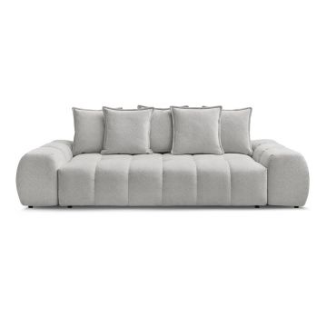 Canapea gri deschis cu tapițerie din chenille 278 cm Everest – Bobochic Paris