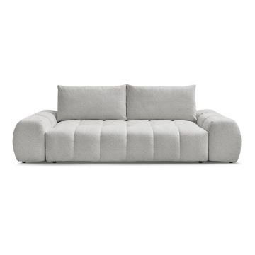 Canapea gri deschis cu tapițerie din chenille 278 cm Everest – Bobochic Paris