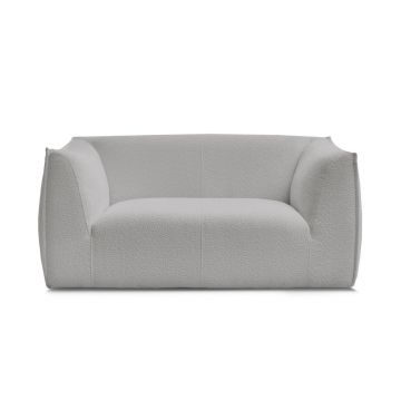 Canapea gri deschis cu tapițerie din țesătură bouclé 170 cm Giorgia – Bobochic Paris