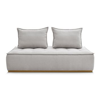 Canapea gri deschis cu tapițerie din țesătură bouclé 175 cm Elisa – Bobochic Paris