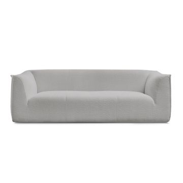 Canapea gri deschis cu tapițerie din țesătură bouclé 242 cm Giorgia – Bobochic Paris
