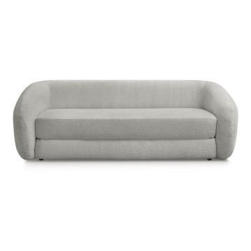 Canapea gri deschis extensibilă cu tapițerie din chenille 228 cm Neyo – Bobochic Paris