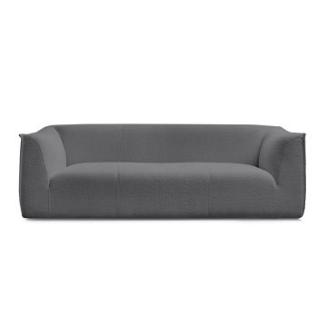 Canapea gri închis cu tapițerie din țesătură bouclé 242 cm Giorgia – Bobochic Paris