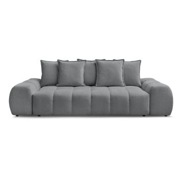 Canapea gri închis extensibilă/cu spațiu de depozitare cu tapițerie din chenille 278 cm Everest – Bobochic Paris