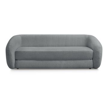Canapea gri închis extensibilă cu tapițerie din chenille 228 cm Neyo – Bobochic Paris
