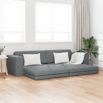 Canapea Pat 2-in-1 Gri Închis 245x150x60.5 cm Material