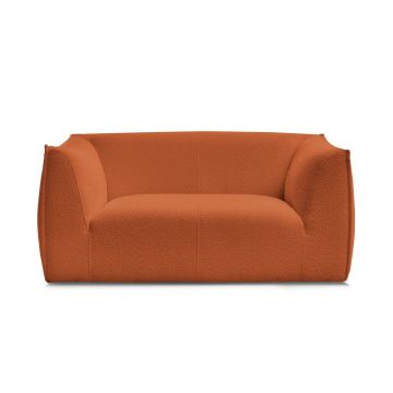 Canapea portocalie cu tapițerie din țesătură bouclé 170 cm Giorgia – Bobochic Paris