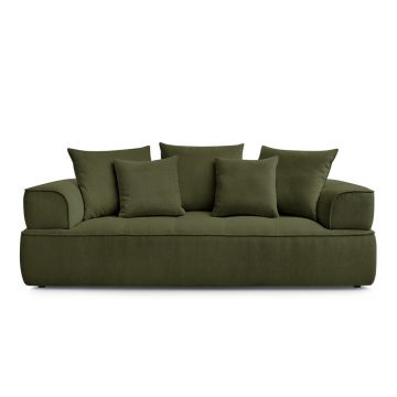 Canapea verde cu tapițerie din chenille 237 cm Whesley – Bobochic Paris