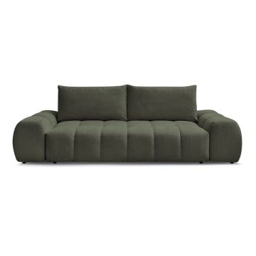 Canapea verde cu tapițerie din chenille 278 cm Everest – Bobochic Paris