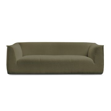 Canapea verde cu tapițerie din țesătură bouclé 242 cm Giorgia – Bobochic Paris