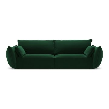 Canapea verde-închis cu tapițerie din catifea 208 cm Vanda – Mazzini Sofas