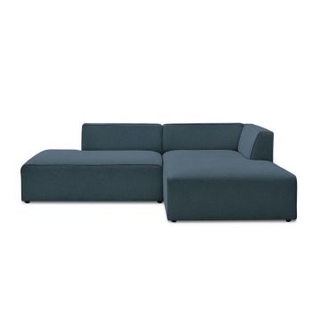 Colțar modular albastru închis (cu colț pe partea dreaptă/în formă de ”L”) Megeve – Bobochic Paris